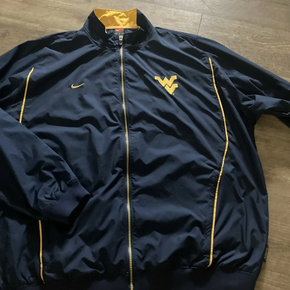 Nike West Virginia Navy Blue Jacket - Size‎ XL Clima-Fit Windbreaker